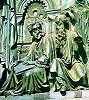 Равноапостольные Кирилл и Мефодий, вел. кнг. Ольга и вел. кн. Владимир. Рельефы памятника «Тысячелетие России» в Вел. Новгороде. Скульпторы М. А. Чижов, Р. К. Залеман. 1862 г.