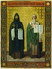 Равноапостольные Кирилл и Мефодий. Икона В. В. Васильева по рис. Ф. Г. Солнцева. 1885 г. (Музей русской иконы, Москва)