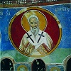 Свт. Авксивий. Роспись ц. Панагии Аракос. 2-я пол. XII в.