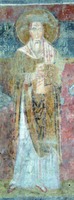 Свт. Кирилл Александрийский. Фреска ц. Санта-Мария-Антиква в Риме. 757–772 гг.