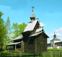 Деревянная ц. Ризоположения из с. Бородавы. 1485 г. Фотография. 2010 г. (КБМЗ)