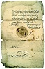 Привилей кор. Сигизмунда III от 5 дек. 1606 г. об утверждении игуменом Кирилловского мон-ря Василия (Красовского). Фрагмент (ЦГИАК. Ф. 888. Оп. 1. Д. 34. Л. 2 об.)