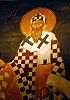 Свт. Кирилл Александрийский. Роспись мон-ря Хора (Кахрие-джами) в К-поле.  1316–1321 гг.