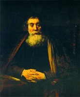 Я. А. Коменский (т. н. Портрет старика). Ок. 1660 г. (?). Худож. Х. ван Рембрандт (Уффици, Флоренция)