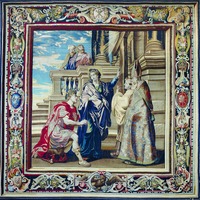 Поклонение Кресту. Гобелен по эскизу П. Рубенса. 1625 г. (Художественный музей, Филадельфия)