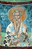 Сщмч. Климент, еп. Римский. Роспись ц. ап. Андрея на Треске, Македония. 1388–1389 гг.