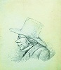 С. Киркегор. Рисунок Х. П. Хансена. Сер. XIX в. (Музей национальной истории, Фредериксборг, Дания)