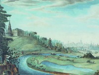Вид коломенского дворца. Худож. А. Н. Бакарев. XVIII в. Фрагмент. (ГМЗК)