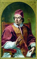 Климент XI, папа Римский. 1708-1712 гг. П. Л. Гецци (Музей Рима, палаццо Браски в Риме)