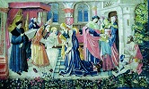 Папа Римский Климент V в соборе г. Комменжа. Гобелен. XV в. (собор  в Сен-Бертранде-Комменж)