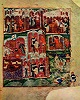Сцены из жизни Ревекки, Исаака и Исава. Миниатюра из Пятикнижия Ашбернема. Кон. VI — нач. VII в. (Paris. lat. Nouv. aeq. 2334. Fol. 25)