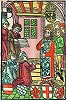 Кор. Сигизмунд I принимает герц. Фридриха IV. Гравюра из кн.: Richental U., von. Concilium zu Constanz. Augsburg. 1483 (РГБ)