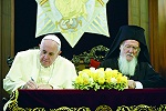 Папа Римский Франциск и Патриарх Константинопольский Варфоломей на Фанаре. 30 нояб. 2014 г.