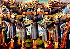 Мученичество 26 христиан в Японии, 1597 г. Фрагмент иконы. ХХ в. (частное собрание)