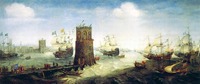 Штурм крестоносцами башни Дамиетты во время 5-го крестового похода. Ок. 1625 г. Худож. Корнелис Клас ван Вириген (Музей Франса Халса, Харлем)