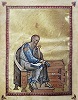 Ап. Лука. Миниатюра из Четвероевангелия. Ок. 1300 г. (Paul Getty Museum. 65. Fol. 248v)