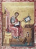 Ап. Лука. Миниатюра из Евангелия. XIII в. (Baltim. W. Fol. 530v)