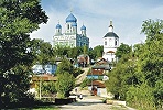 Вознесенский собор (1889) и Введенская ц.  (1885) в г. Елец. Фотография. 2016 г.