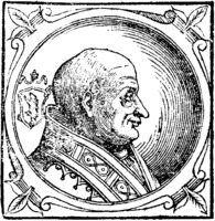 Луций II, папа Римский. Гравюра из кн.: Platina B. Historia. 1600. Р. 199 (РГБ)