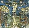 Распятие. Роспись ц. свт. Николая Чудотворца в Прилепе. 80–90-е гг. XIII в.