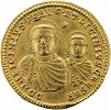Имп. Лициний с сыном. Золотая монета. Аверс. 320 г.