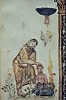 Крещение Господне. Миниатюра из Евангелия Раввулы. 586 г. (Laurent. Plut. 1. 56. Fol. 4v)