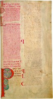 Первая страница Чешской хроники. XIII в. (Национальная б-ка Швеции, Стокгольм)