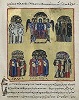 \"Слава Богородицы\". Миниатюра из Гомилий Иакова Коккиновафского. 2-я четв. XII в. (Vat. gr. 1162. Fol. 6r)