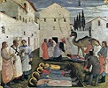 Погребение св. бессребреников Космы и Дамиана Аравийских. Фрагмент Алтаря св. Марка. 1438–1440 гг. Худож. Фра Анджелико (Старая пинакотека, Мюнхен)