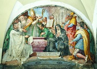 Крещение блж. Августина. Роспись ц. Сан-Спирито. Кон. XVI в. Мастер Б. Поччетти (Флоренция, Италия)