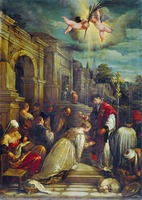 Крещение св. Луциллы. Ок. 1575 г. Худож. Я. Бассано Старший (Музей Бассано-дель-Граппа, Италия)