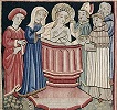 Крещение вмц. Екатерины. Гобелен. 1440–1450 гг. (Германский Национальный музей, Нюренберг)