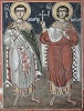 Мученики Димитрий и Нестор. Роспись кафоликона. XIX в.