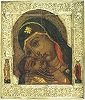 Корсунская икона Божией Матери «Умиление», с ап. Петром и прор. Анной на полях. Сер. XVII в. (КИАМЗ)
