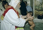 Крещение в коптской ц. св. Мина и св. Абануба (шт. Огайо, США)