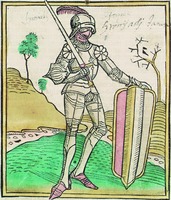 Венгерский военачальник Янош Хуняди. Гравюра. 1499 г.
