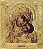 Корсунская икона Божией Матери «Умиление» в Богоявленском соборе Усмани. Хромолитография. Нач. XX в.