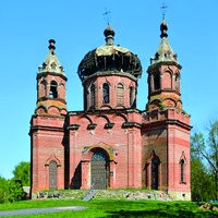 Церковь в честь Воскресения Христова в с. Ст. Ольшанка. Фотография. 2012 г.