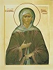 Блж. Ксения Петербургская. Икона. 1988 г. Иконописец И. В. Волочкова (Ризница московского Свято-Данилова мон-ря)