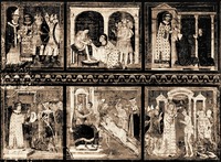 Житие архидиак. Лаврентия. Фрески в атриуме ц. Сан-Лоренцо-фуори-ле-Мура в Риме. 1299 г.