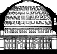 Пантеон, Рим. Разрез