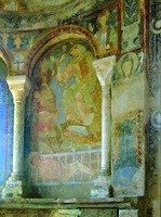 Мученичество архидиак. Лаврентия. Роспись капеллы Берзе-ла-Виль близ Клюни. XI в.