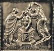 Сцена крещения. Рельеф алтаря в Сант-Амброджо в Милане. IX в. Мастер Вольвиний
