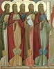 Фрагмент иконы Собор новомученников и исповедников Российских. 2002 г. Иконописец Н. В. Масюкова (ц. свт. Тихона в Москве)