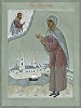 Блж. Ксения Петербургская. Икона. Кон. XX — нач. XXI в. (Ц. Благовещения в Павловской слободе)