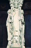 Прав. Лазарь с сестрами. Скульптура портала Сен-Лазар в Отёне. Сер. XIX в.