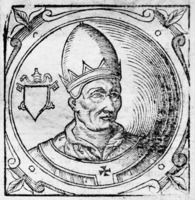 Лев VII, папа Римский. Гравюра из кн.: Platina B. Historia. 1626. P. 143 (РГБ)