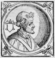 Лев VI, папа Римский. Гравюра из кн.: Platina B. Historia. 1626. P. 142 (РГБ)