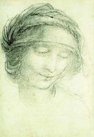 Голова св. Анны. Эскиз. Ок. 1501–1510 (?) гг. (Королевская б-ка Виндзорского замка, Англия)