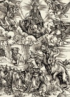 Выходящий из моря дракон (Откр 12. 3). Гравюра А. Дюрера. 1497–1498 гг.
